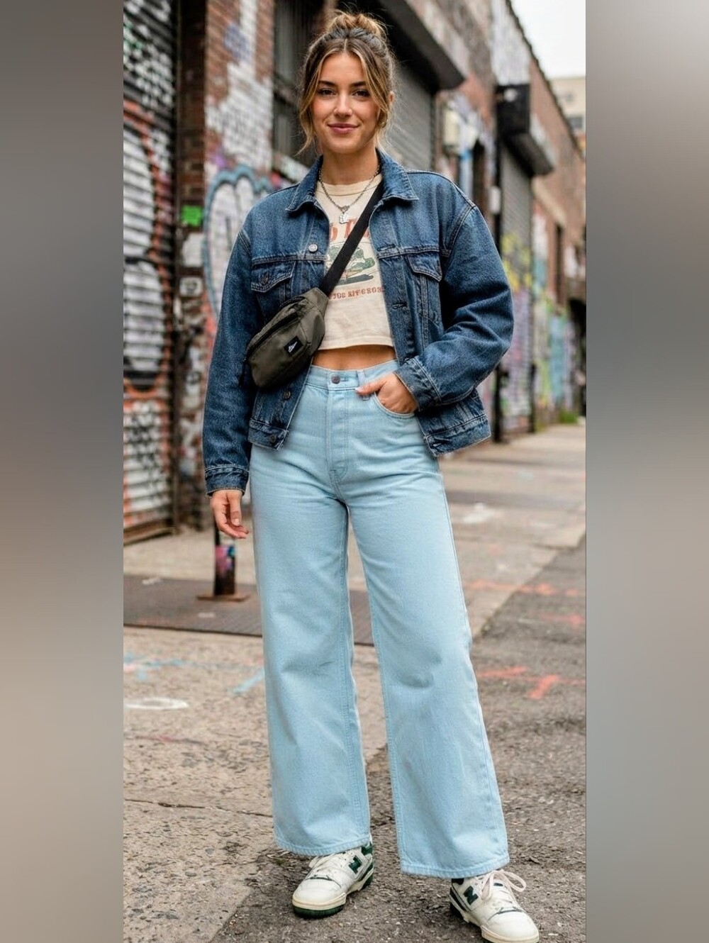 BDG High Rise Wide Leg Pastel Blue Jeans Size 26